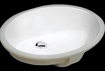 L-1714W Oval Undermount Bathroom Sink 17x14