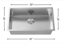 L-UZ105X Handmade Undermount Kitchen Sink – Single Bowl 32